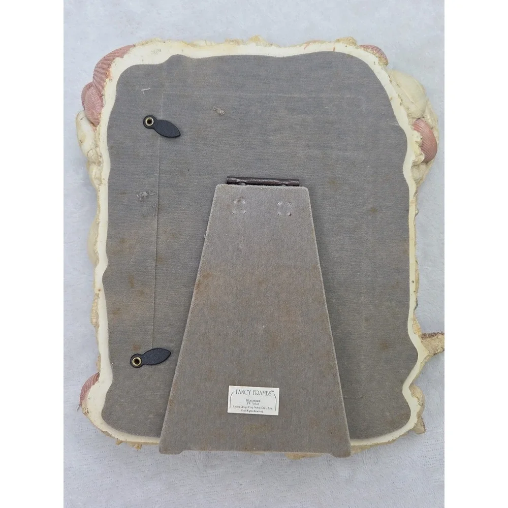 Vintage Fancy Frames Seashore Sea Shells Picture Frame 1991 4x6 Beach Coastal